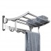 Hamhsin Stainless Steel Wall Mounted Bathroom Towel Rack Brushed Towel Shelf towel holder Hotel Rail Shelf Storage Holder (50cm) - B075HK1C4N